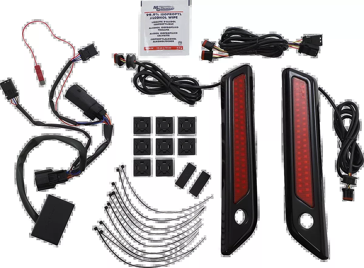 Custom Dynamics Latch Light - Saddlebag - Dual Color - Red - Black - CD-SBL-DC-RB