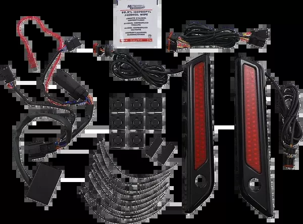 Custom Dynamics Latch Light - Saddlebag - Dual Color - Red - Black