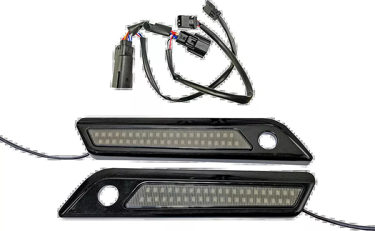 Custom Dynamics Latch Light - Saddlebag - Dual Color - Smoke - Black - CD-SBL-DC4-SB