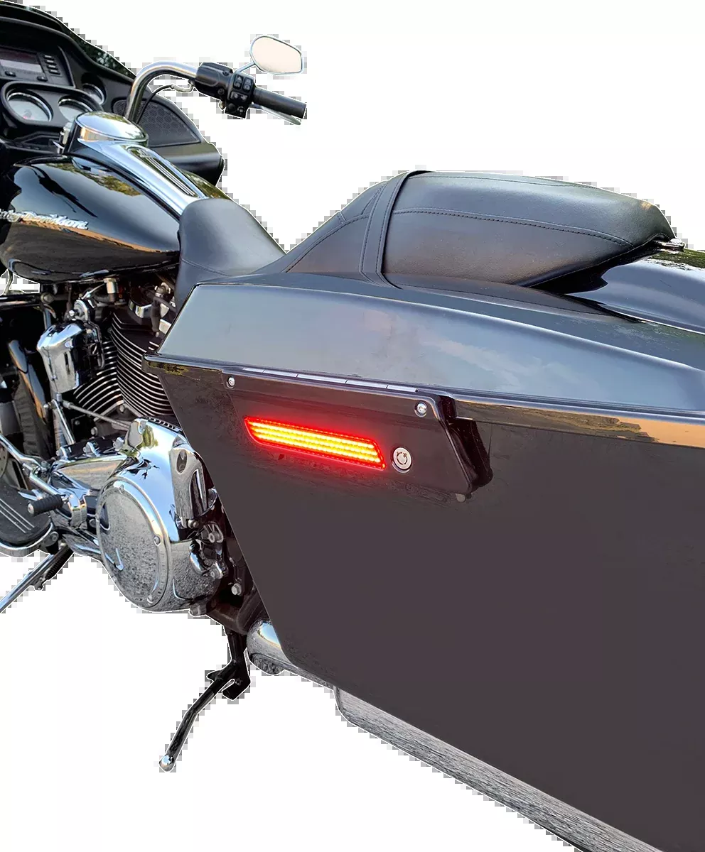 Custom Dynamics Latch Light - Saddlebag - Red - Black - CD-SBL-BCM-RB