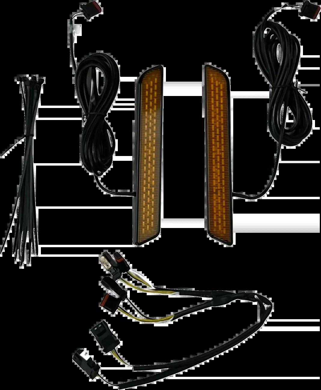 Custom Dynamics LED Fork Reflector - Amber Lens - CD-FORK-LRST-AB