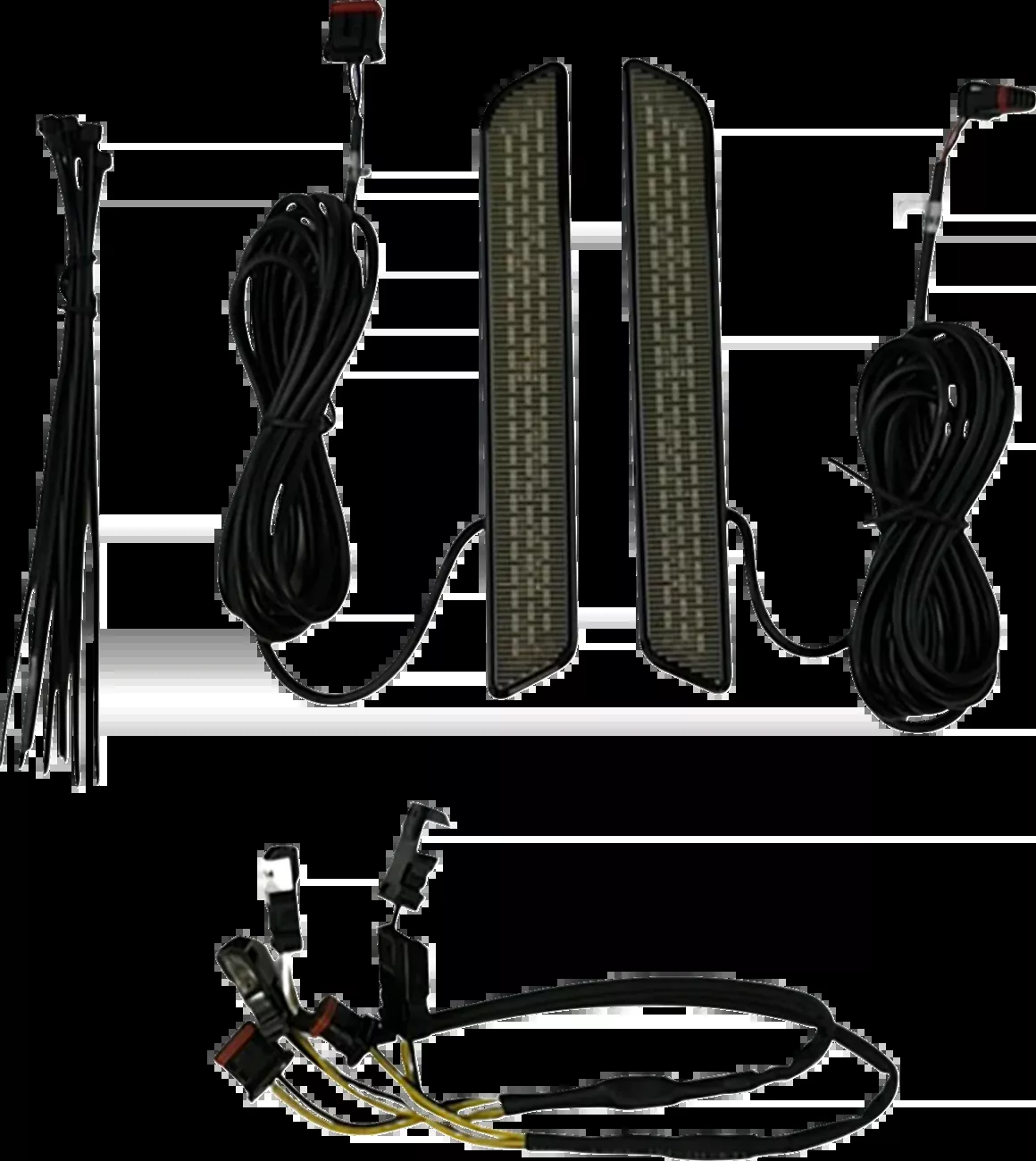 Custom Dynamics LED Fork Reflector - Smoke Lens - CD-FORK-LRST-SB