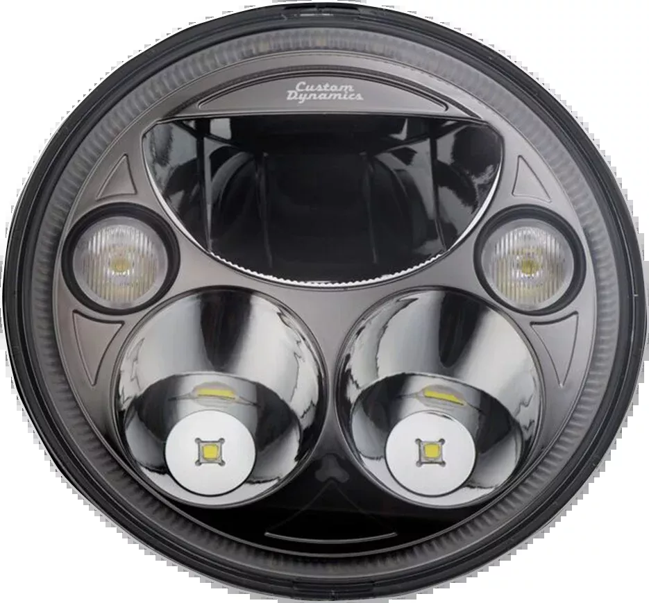 Custom Dynamics LED Headlight - 7" - Black - CDTB-7-B