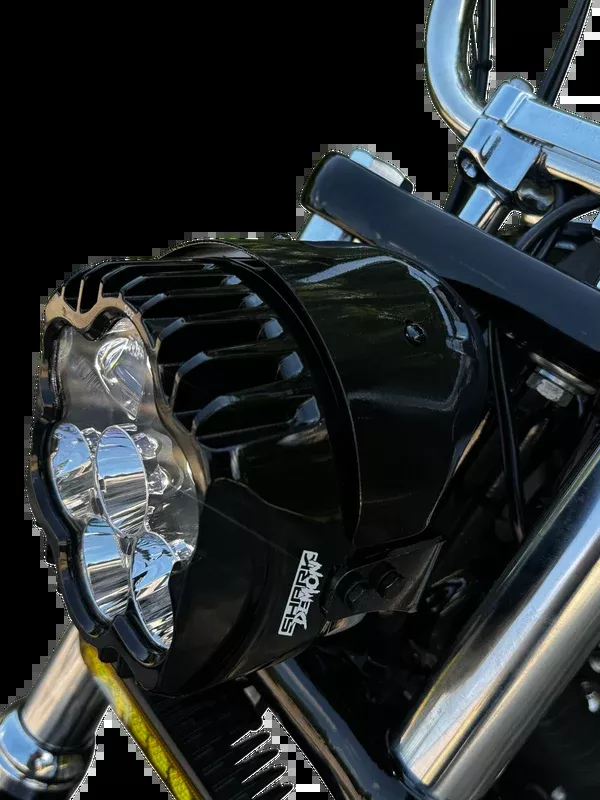Custom Dynamics LED Headlight – Shark Demon – Pedestal Mount