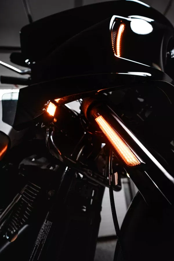 Custom Dynamics LED Turn Signals - Front - Gloss Black