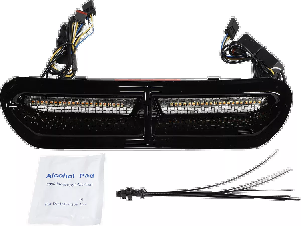 Custom Dynamics LED Vent Insert - Amber/White - Black w/ Stainless Mesh - CD-VENT-AW2-B