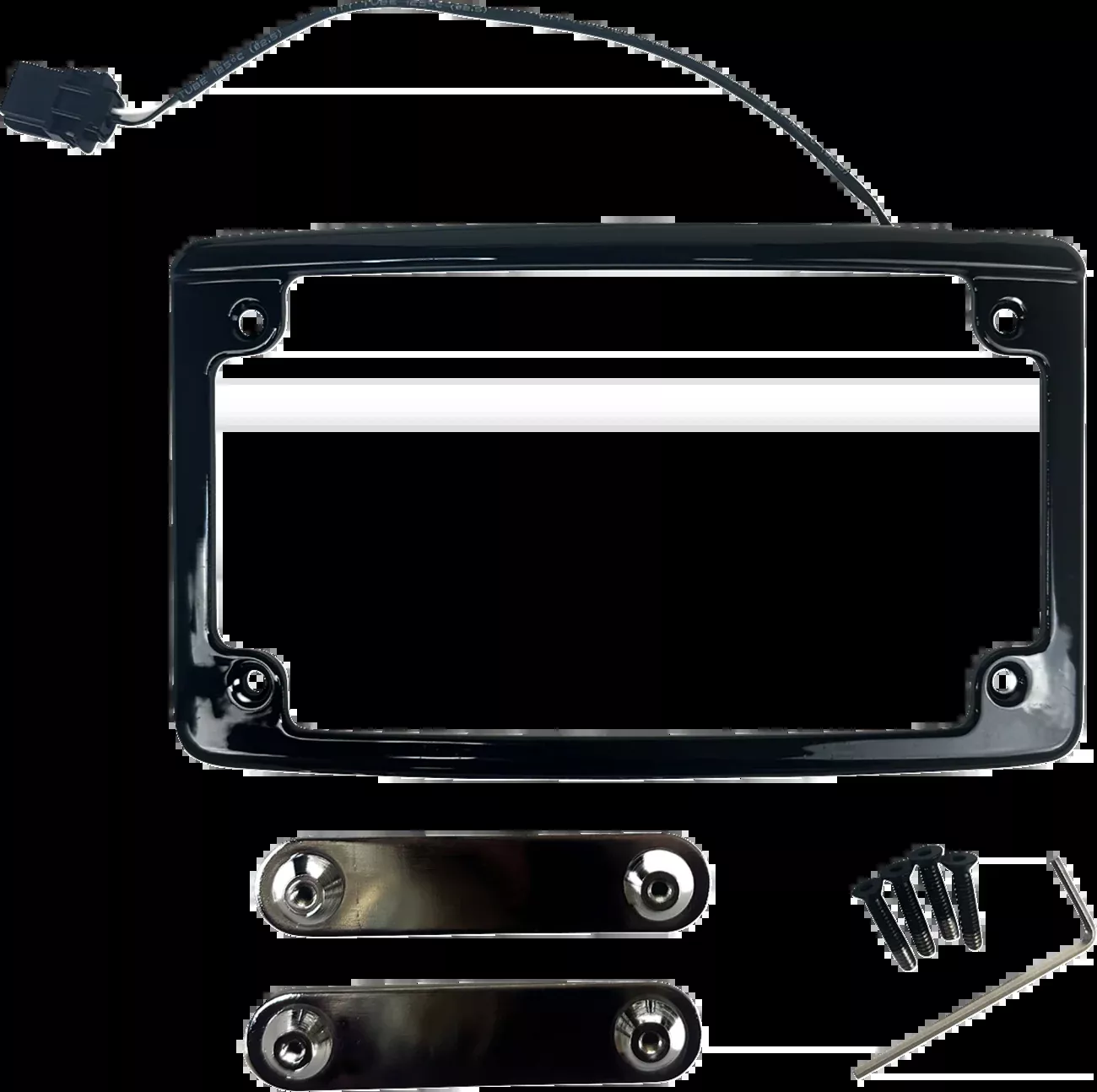 Custom Dynamics License Plate Frame - LED - Black - LPF-RAD-23CVO-B