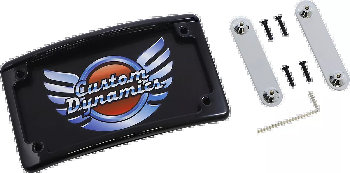 Custom Dynamics License Plate Frame - LED - Black - LPF-RAD-CVO-B