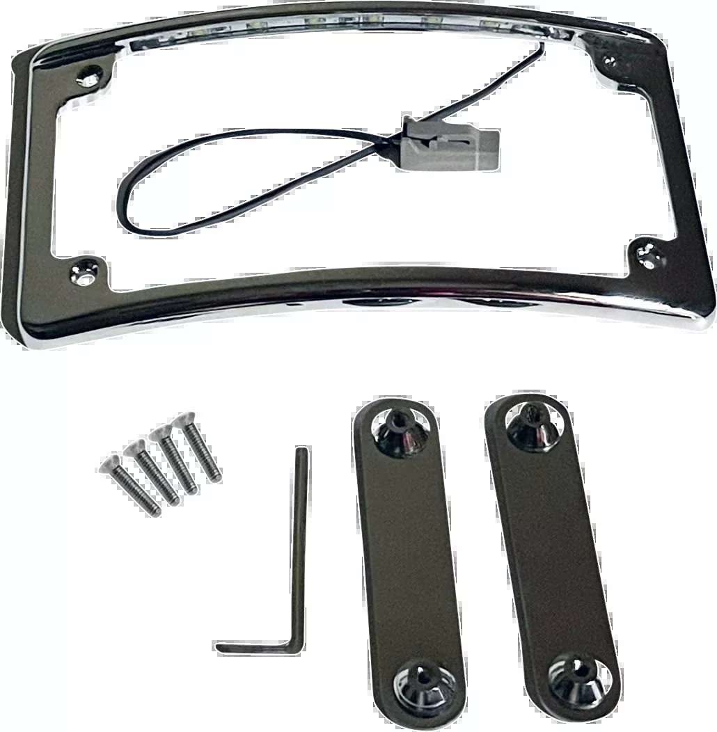 Custom Dynamics License Plate Frame - LED - Chrome - LPF-RAD-CVO-C
