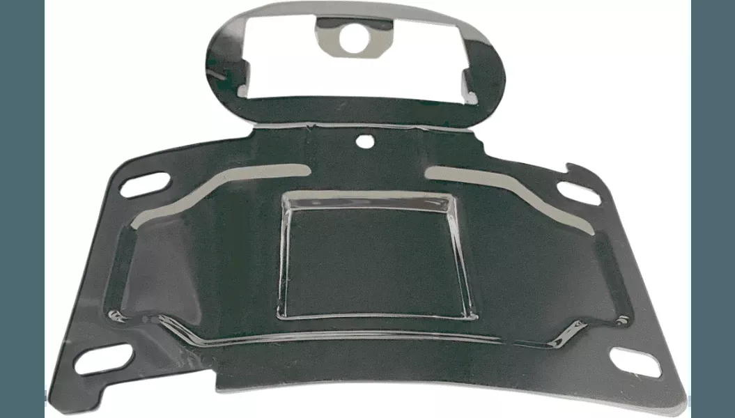 Custom Dynamics License Plate Frame Mount for '14-24 Harley Davidson Road Glide and Ultra Glide Models - Chrome