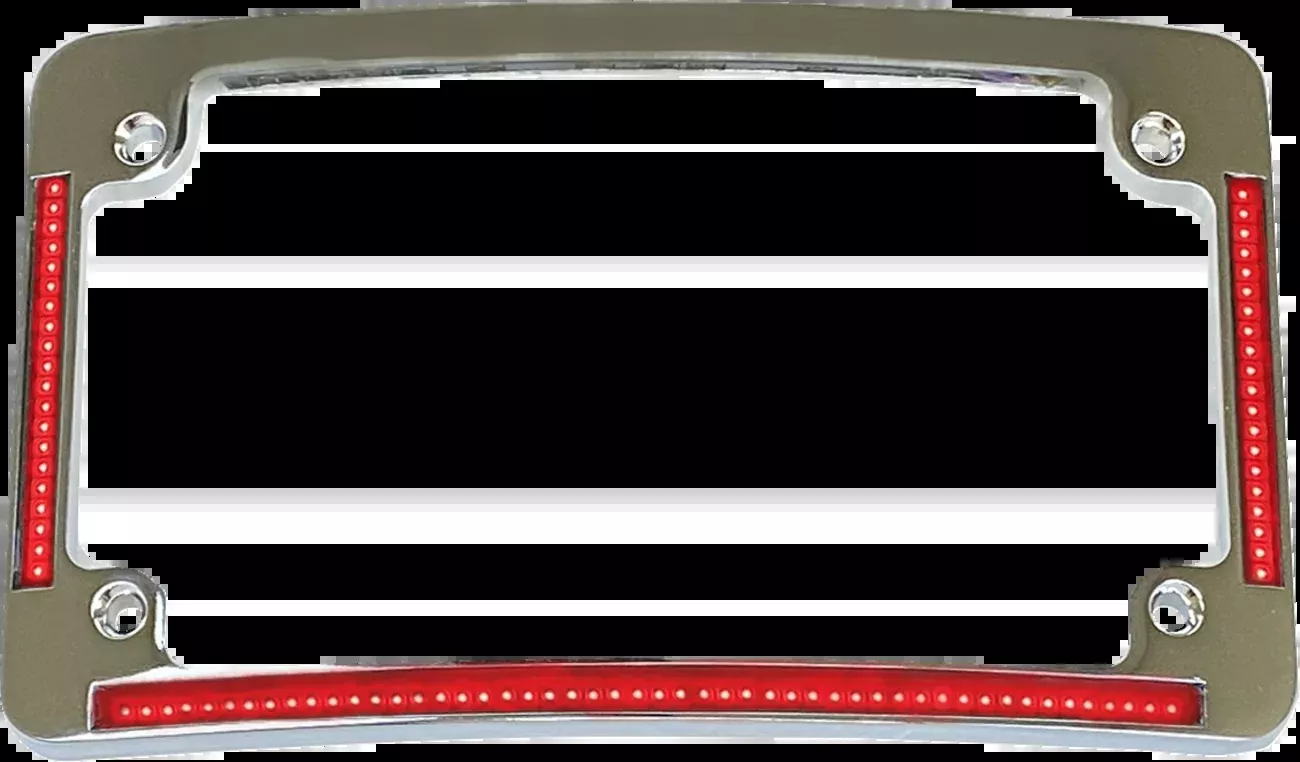 Custom Dynamics License Plate Frame - Red/White LED - Chrome - TF08-C