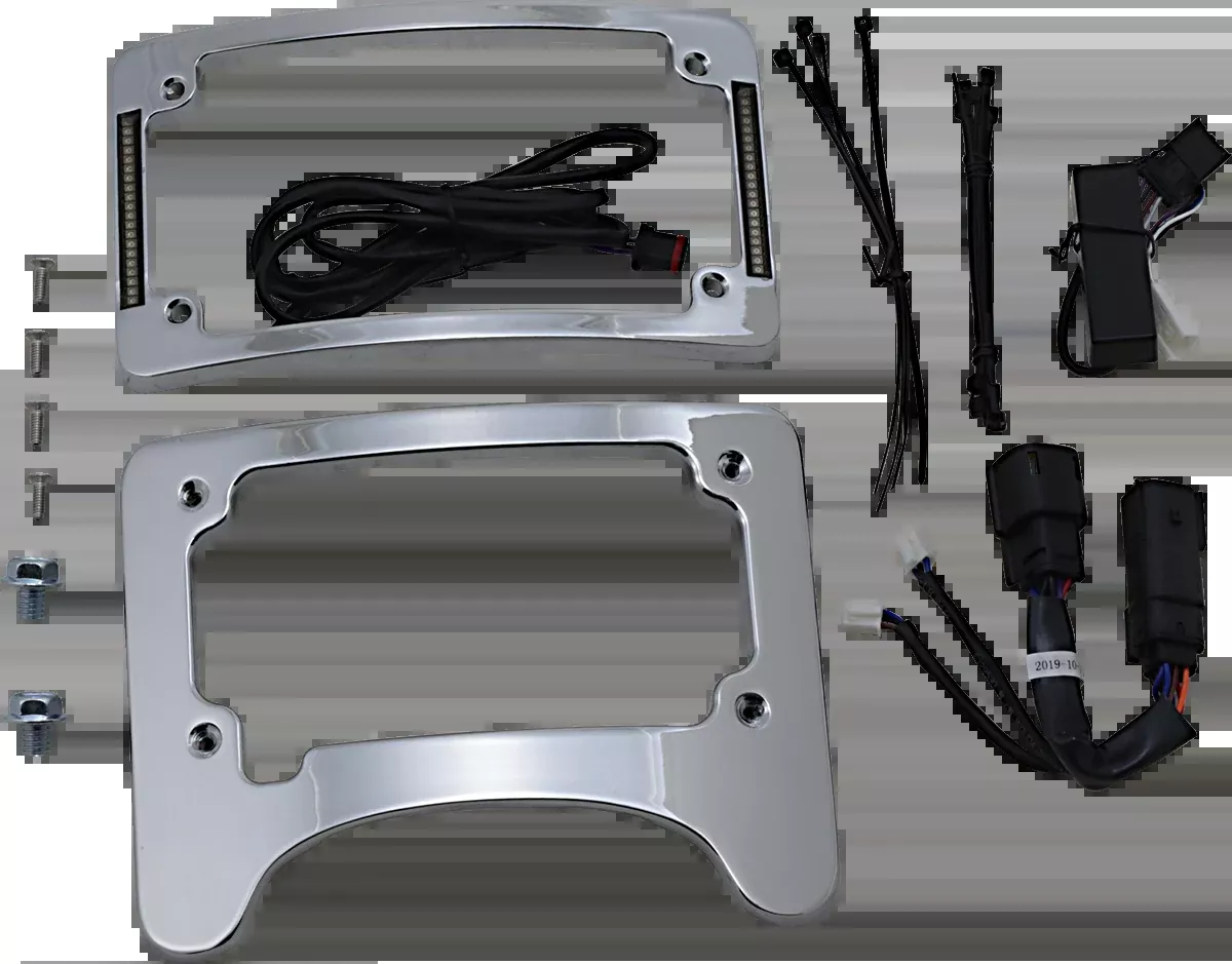 Custom Dynamics License Plate Frame/Turn Signal Eliminator - Chrome - TS-ELIM-06BCM-C