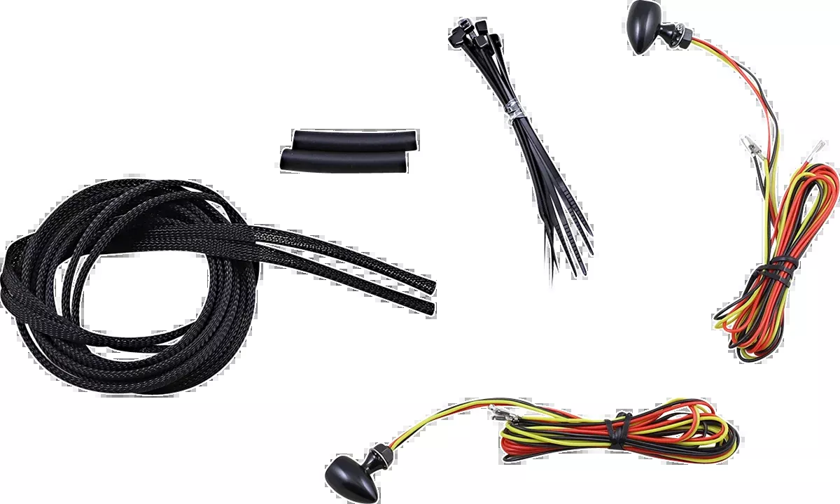 Custom Dynamics Micro Bullet Turn Signals - LED - Amber/Red- Black - CD-MICRO-AR2-B