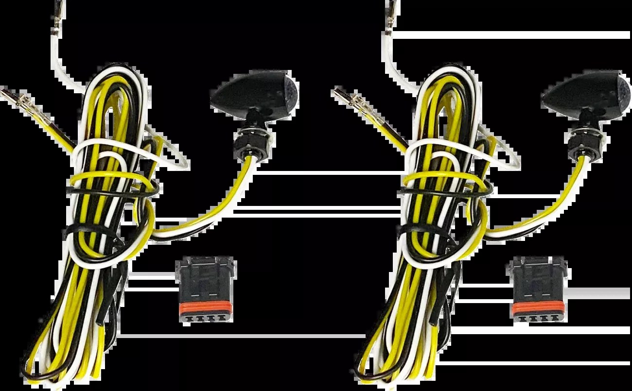 Custom Dynamics Micro Bullet Turn Signals - LED - Amber/White - Black - CD-MICRO-AW2-B