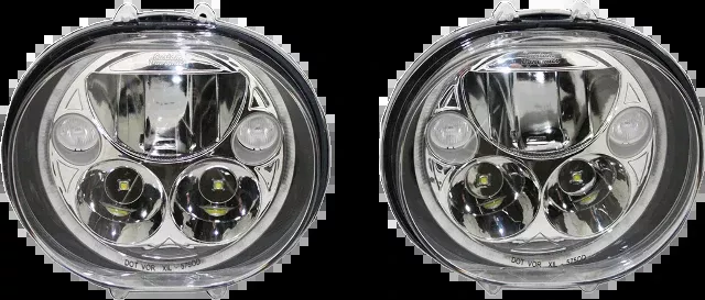 Custom Dynamics Pair LED 5.75" Headlights 2004-2013 Harley Road Glide FLTR FLTRX