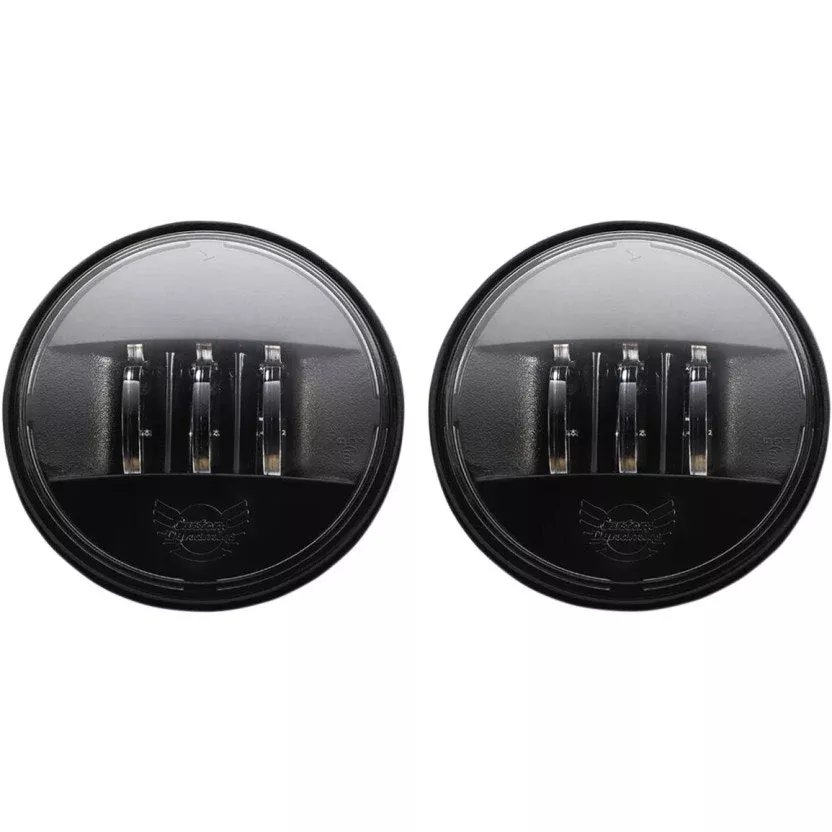 Custom Dynamics PB-45-B Black 4.5" ProBEAM Pro Beam Passing Lamps Harley Indian