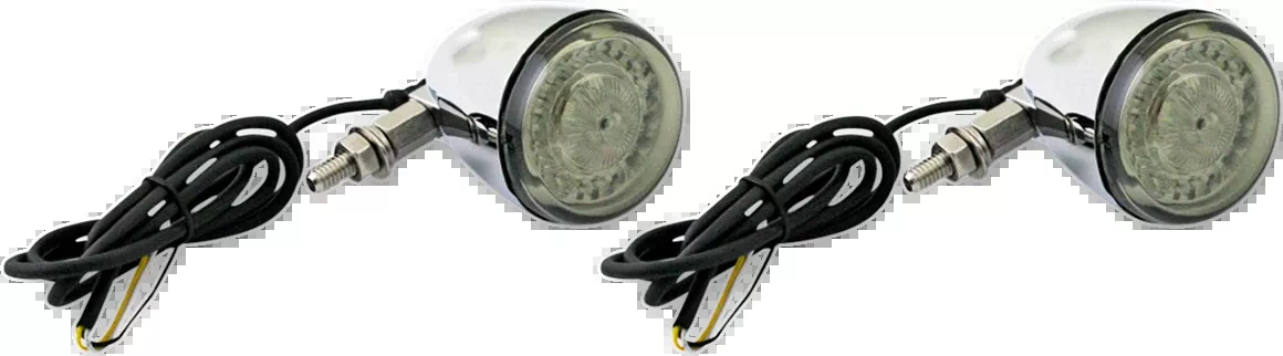 Custom Dynamics ProBeam Chrome Universal Motorcycle LED Turn Signals Harley