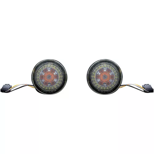 Custom Dynamics Probeam CVO Amber/White Dynamic Ringz with Smoked Lens for Harley