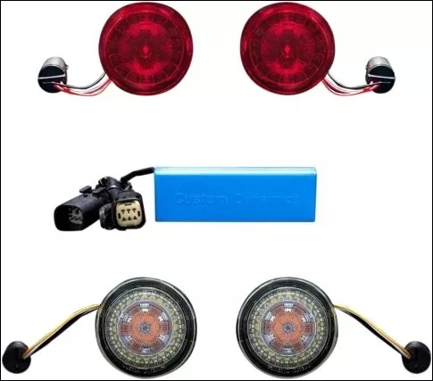 Custom Dynamics PROBEAM Front Rear LED Turn Signal Conversion Kit FLHX FLTRX