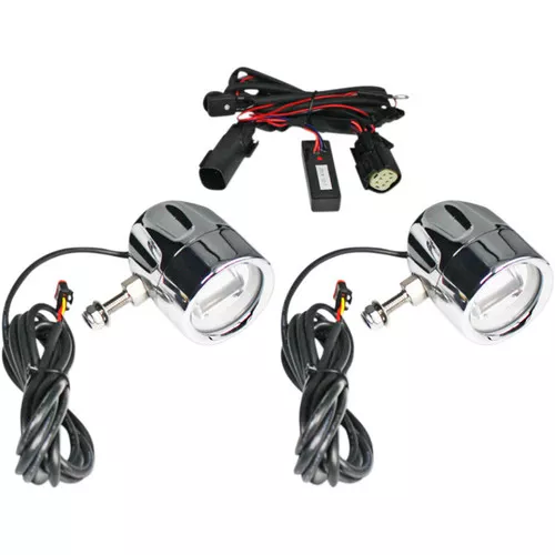 Custom Dynamics Probeam LED Halo Fog Lights for 2014-2023 Harley Touring - Chrome