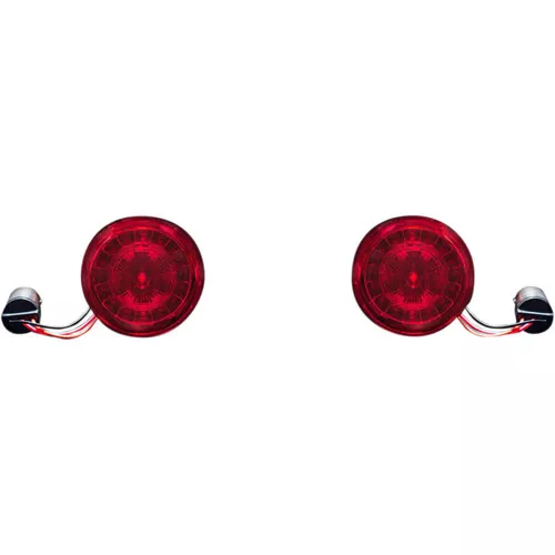 Custom Dynamics Probeam Red Ring 1157 LED Turn Signal Inserts with Red Lens for Harley