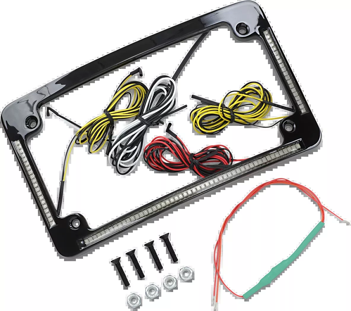 Custom Dynamics Run Brake Turn LED Radius License Plate Frame for Harley