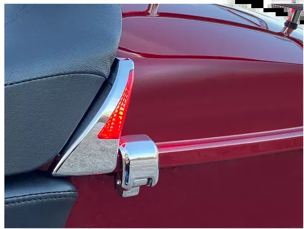 Custom Dynamics Sequential Tour Pak Seat Back Rest LED Lights - Chrome/Red - FLH