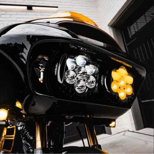 Custom Dynamics Shark Demon 2 Performance Headlight & Fog Lamp Combo Kit for 2015-2023 Harley Road Glide