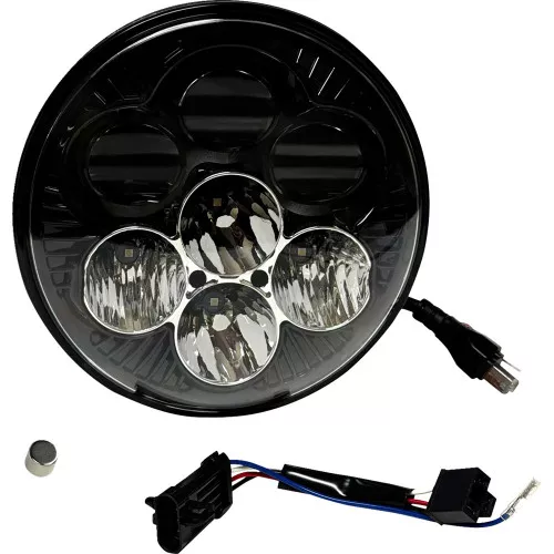 Custom Dynamics Shark Demon 7" LED Headlight for Harley Touring
