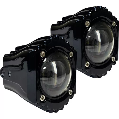 Custom Dynamics Shark Demon LED Fog Lights for Pre-17 Harley Softail, Touring