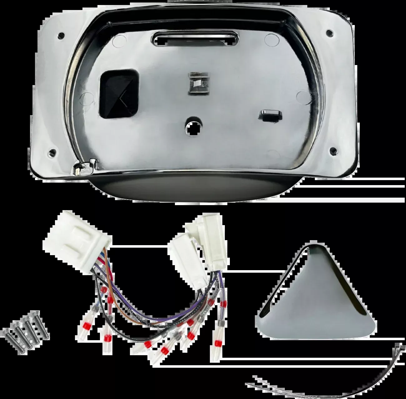 Custom Dynamics Taillight Eliminator/License Plate Mount - Chrome - CD-ELIM-TL-C