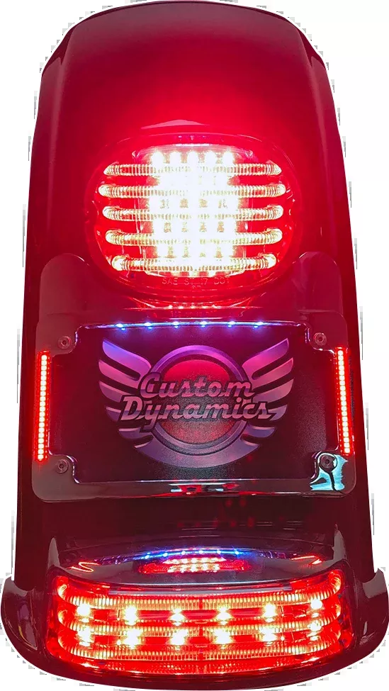 Custom Dynamics Turn Signal Eliminator/Illuminated Tri-Frame - Gloss Black - TS-ELIM-06HW-B
