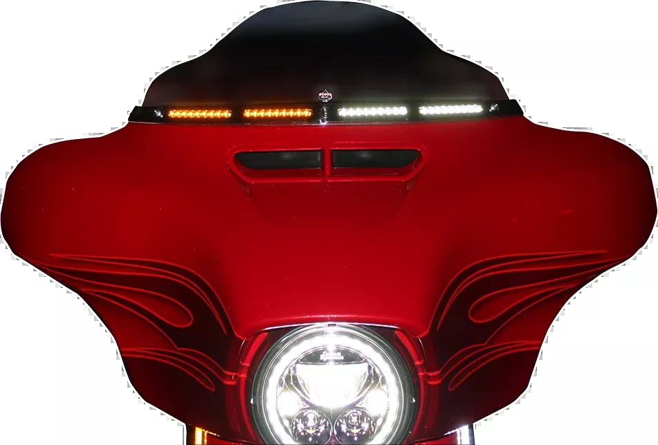Custom Dynamics Windshield Trim - Chrome - CD-WT2-05-C