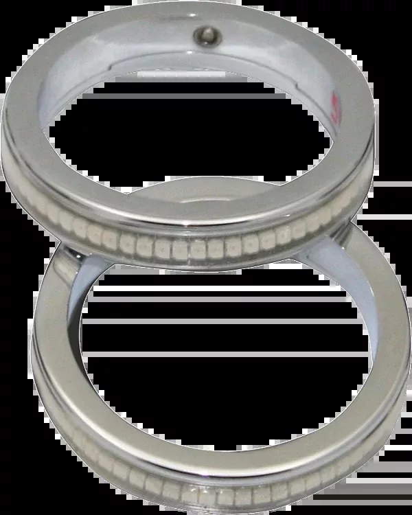 Custom Dynamics Wrap-Arounds™ LED Lights – 56 MM – Chrome – Clear/Amber