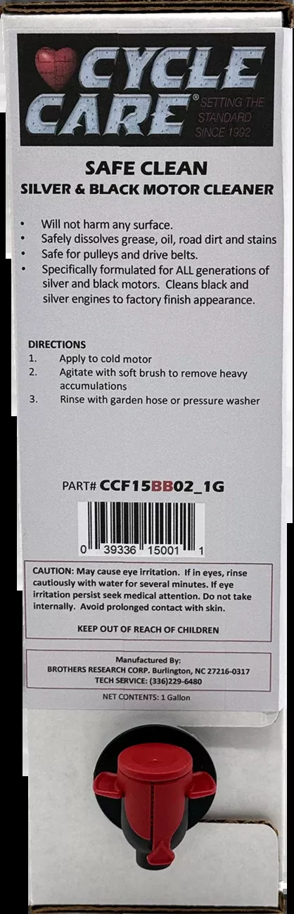 Cycle Care 1 Gal Bag in Box Safe Clean Motorcycle Black & Silver Engine Cleaner