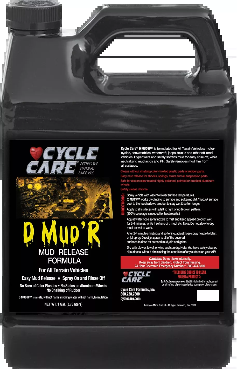 Cycle Care 1 Gal D Mud'R Spray & Rinse Mud Release Formula Cleaner Bottle