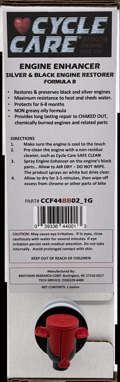 Cycle Care 1Gal Bag in Box Formula B Motorcycle Black & Silver Engine Restorer