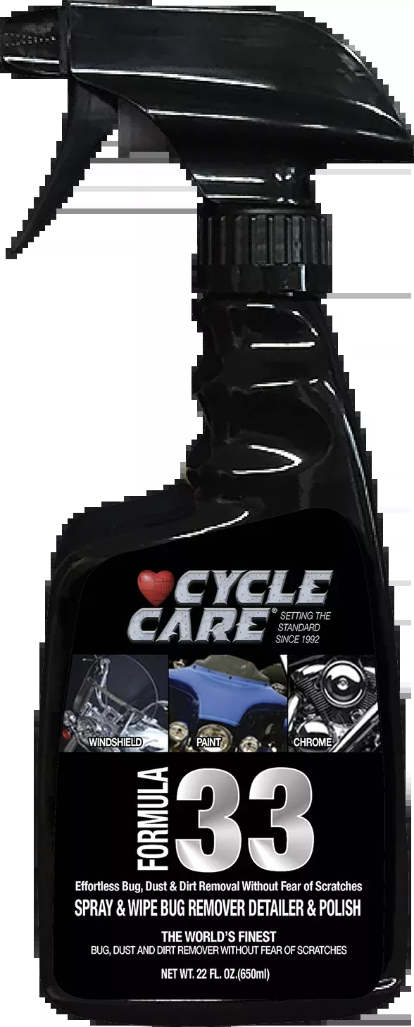 Cycle Care 22 oz Formula 33 Motorcycle Bug Remover Detailer Polish Spray Bottle