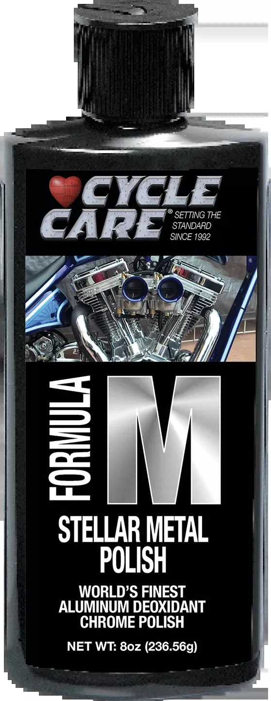 Cycle Care 8oz Formula M Motorcycle Metal Chrome Aluminum Polish Restorer Bottle