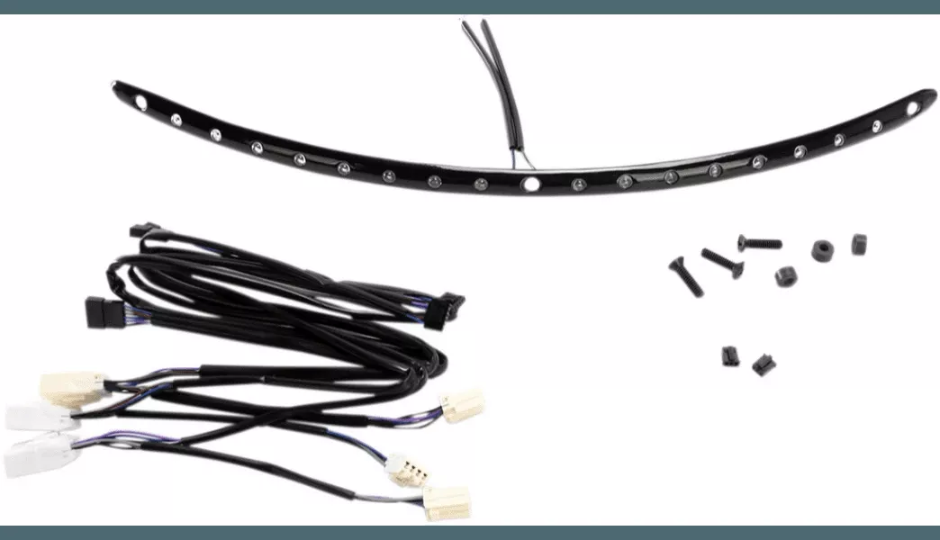 Cycle Visions Electra Light Windshield Trim for '99-13 Harley Davidson FLHT/FLHX/ FL Trikes - Black