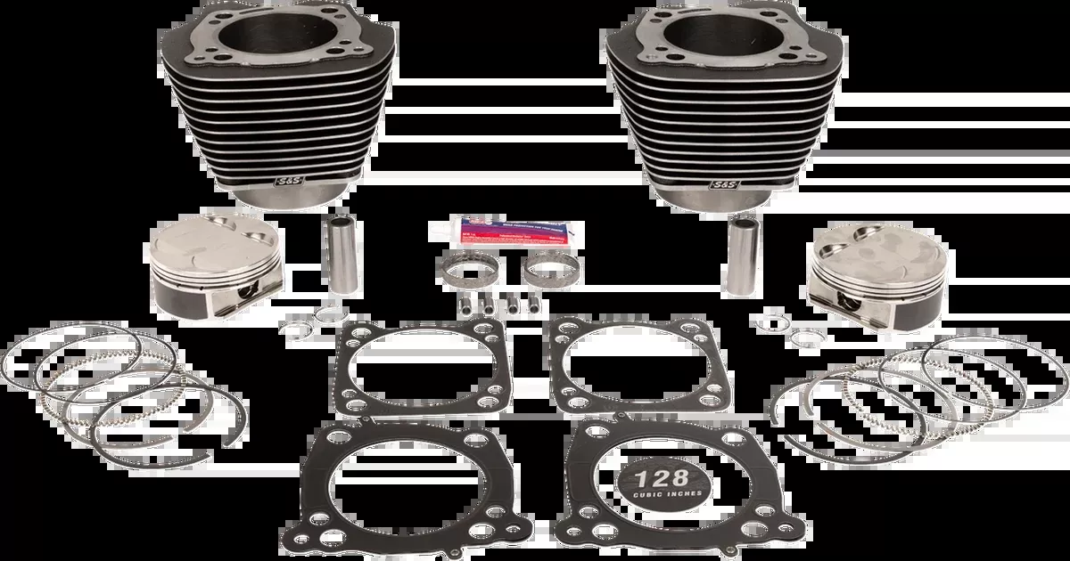 Cylinder Kit - 4.500" Stroke - Black Granite w/Highlights - M8