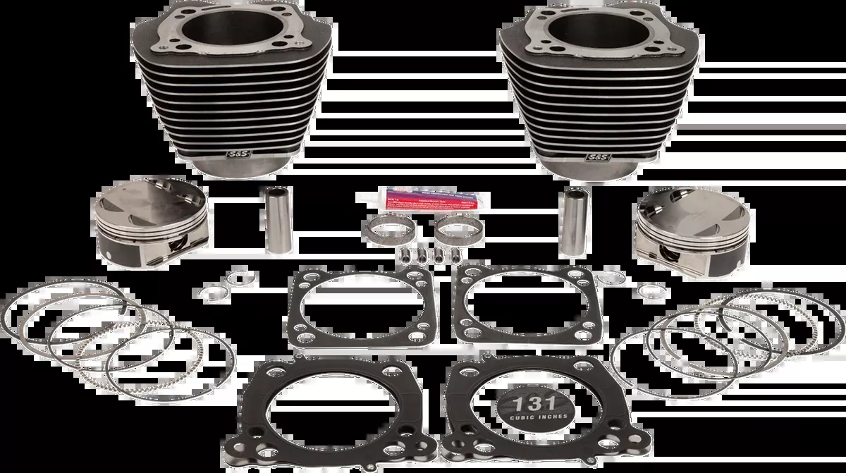 Cylinder Kit - 4.625" Stroke - Black Granite w/Highlights - M8