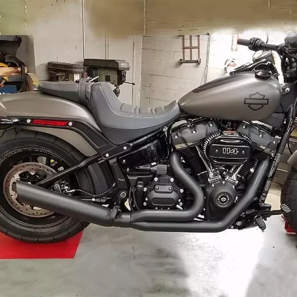 D&D Exhaust Low Cat Up-Swept Exhaust for '18-24 Harley Davidson Softail Models (Select Finish)