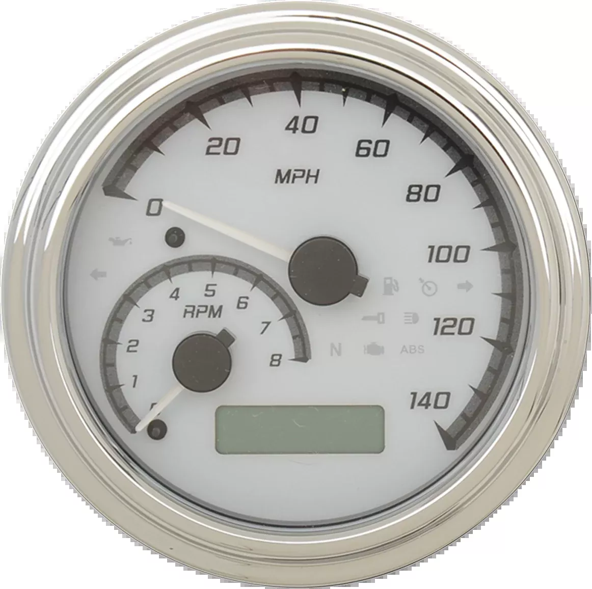 Dakota Digital Chrome White MVX Tank Mounted Speedometer 2011-21 Harley Softail
