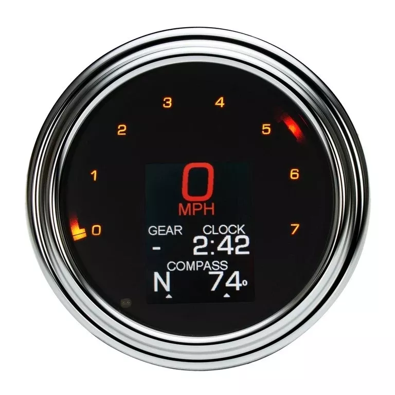 Dakota Digital MLX-2000 Chrome LED 2000 Series FatBob Gauge Speedo Tach 96-03
