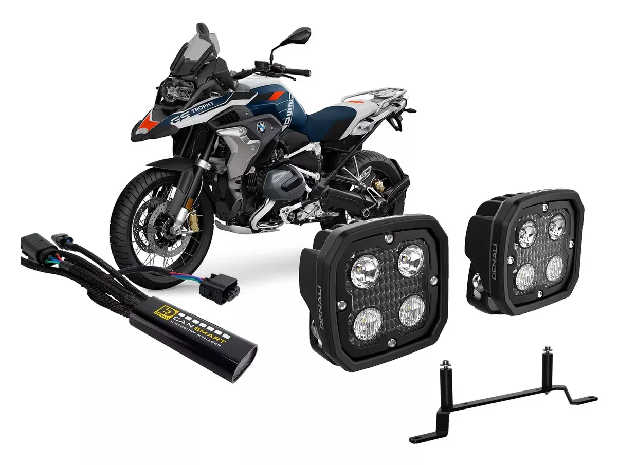 Denali D4 CANsmart Plug-N-Play LED Lighting Bundle BMW R1250GS 2019-2023