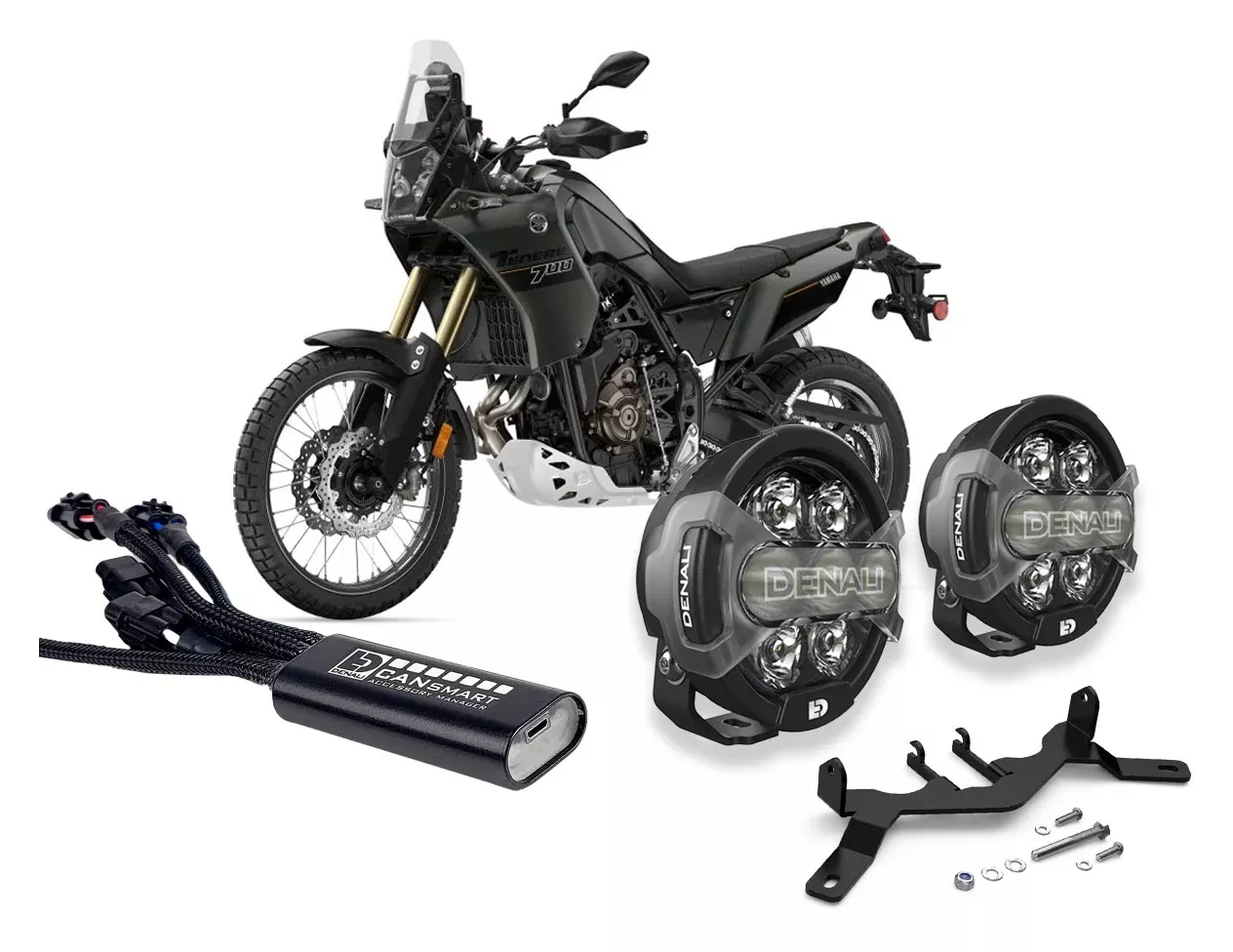 Denali D7 Pro CANsmart Lighting Bundle Yamaha Tenere 700 2021-2024
