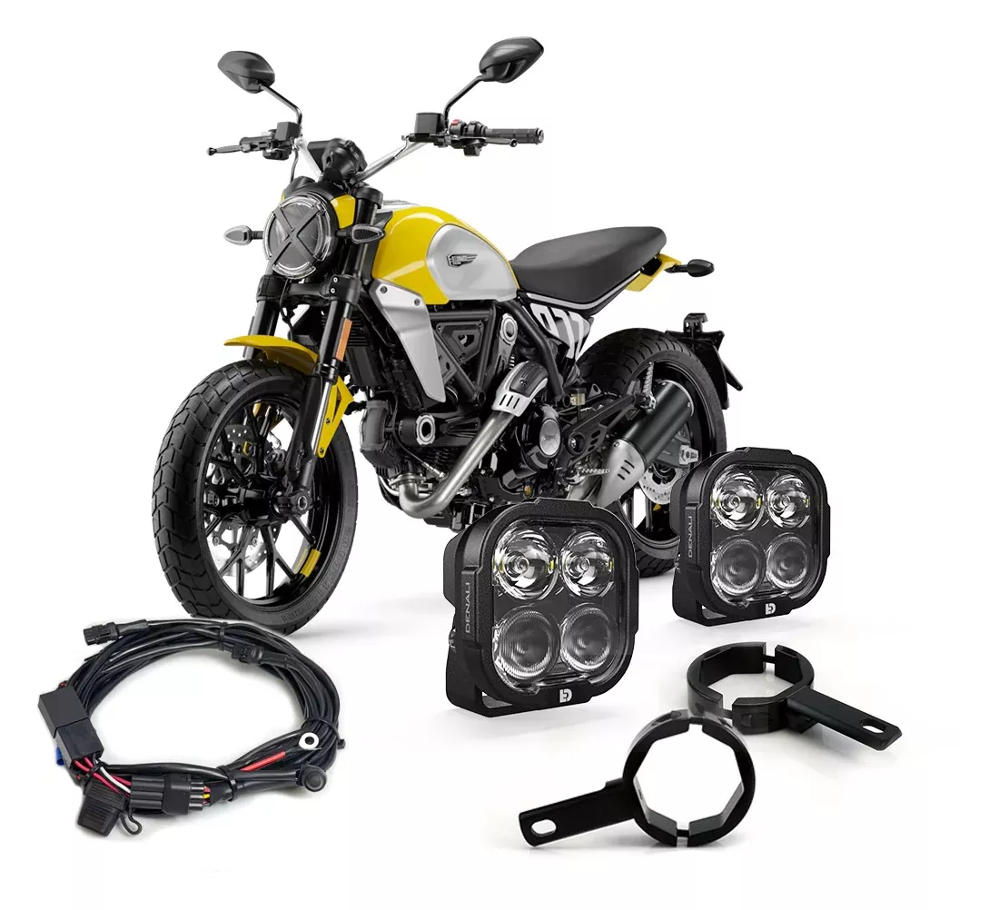 Denali DL4 Essential Lighting Bundle Ducati Scrambler 1100 2018-2023