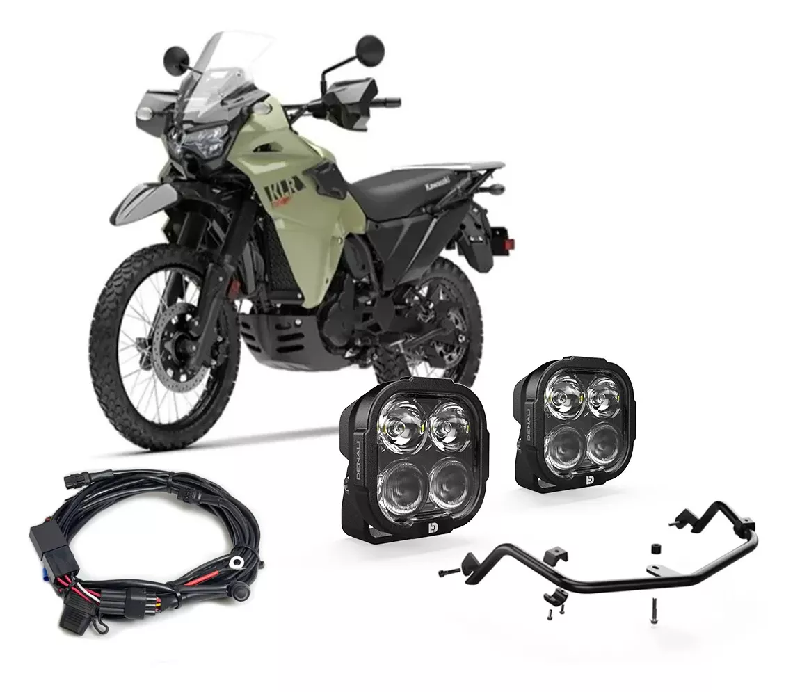Denali DL4 Essential Lighting Bundle Kawasaki KLR650 / S 2022-2026