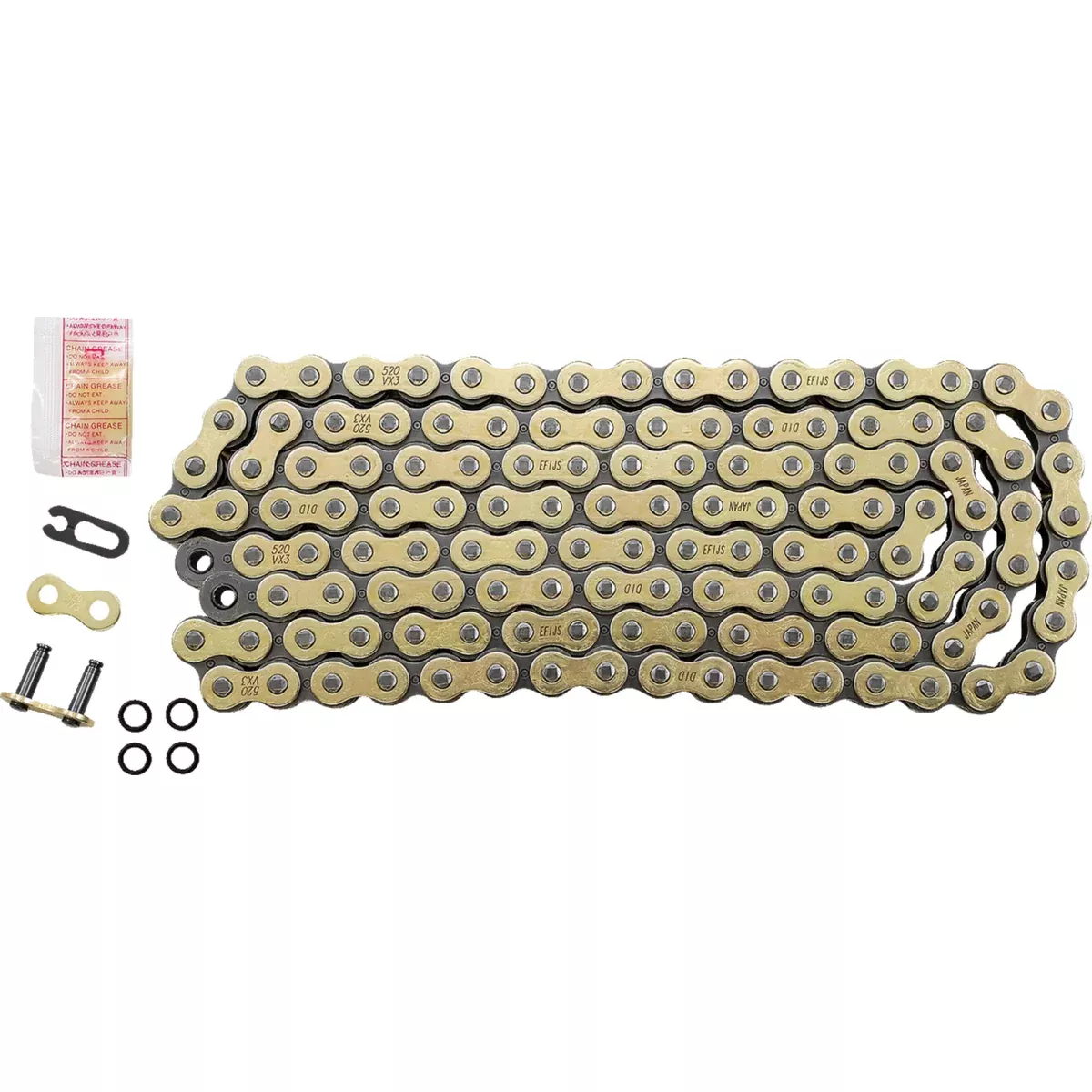 DID 1223-1428 M520VX3G130FB 520VX3 Chain 520 VX3 – Chain – Gold – 130 Links